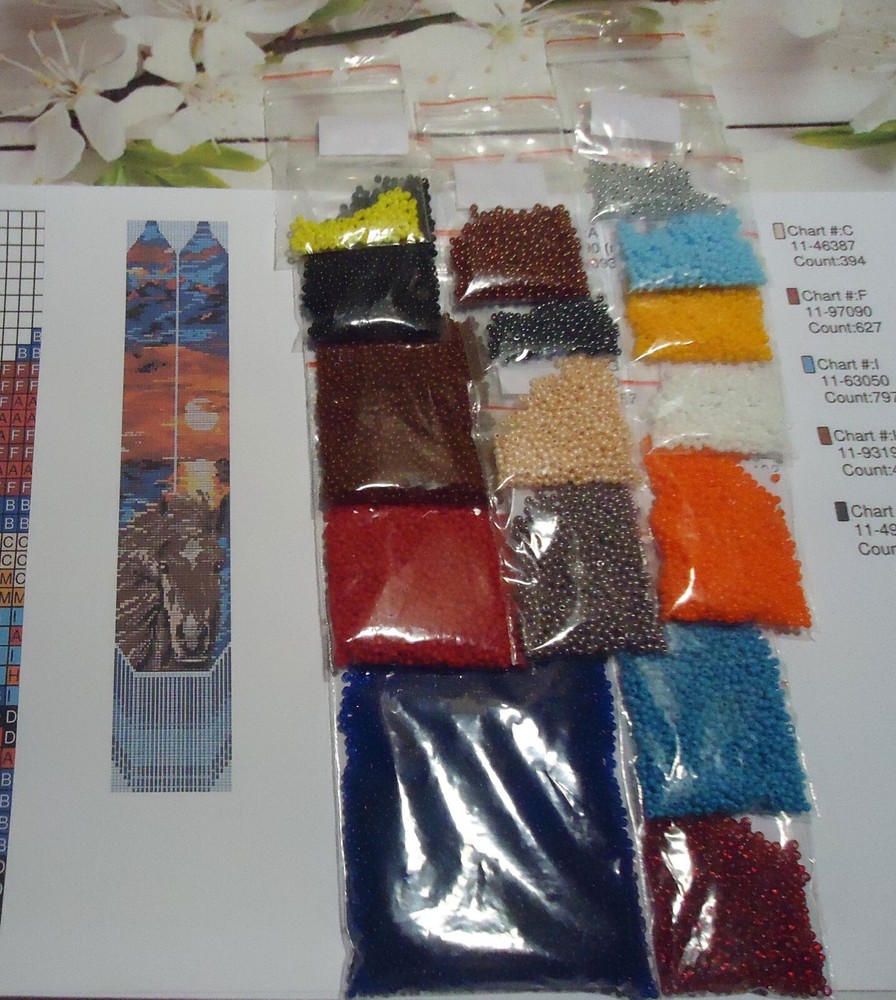 Kit for making a necklace gerdan. Beading Loom Pattern. "Horse1"