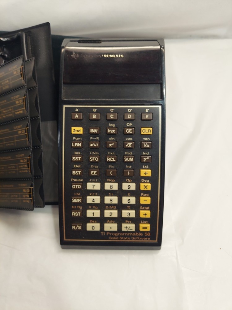 Vintage Texas Instruments TI-58 Programmable Calculator Master Library Module 1