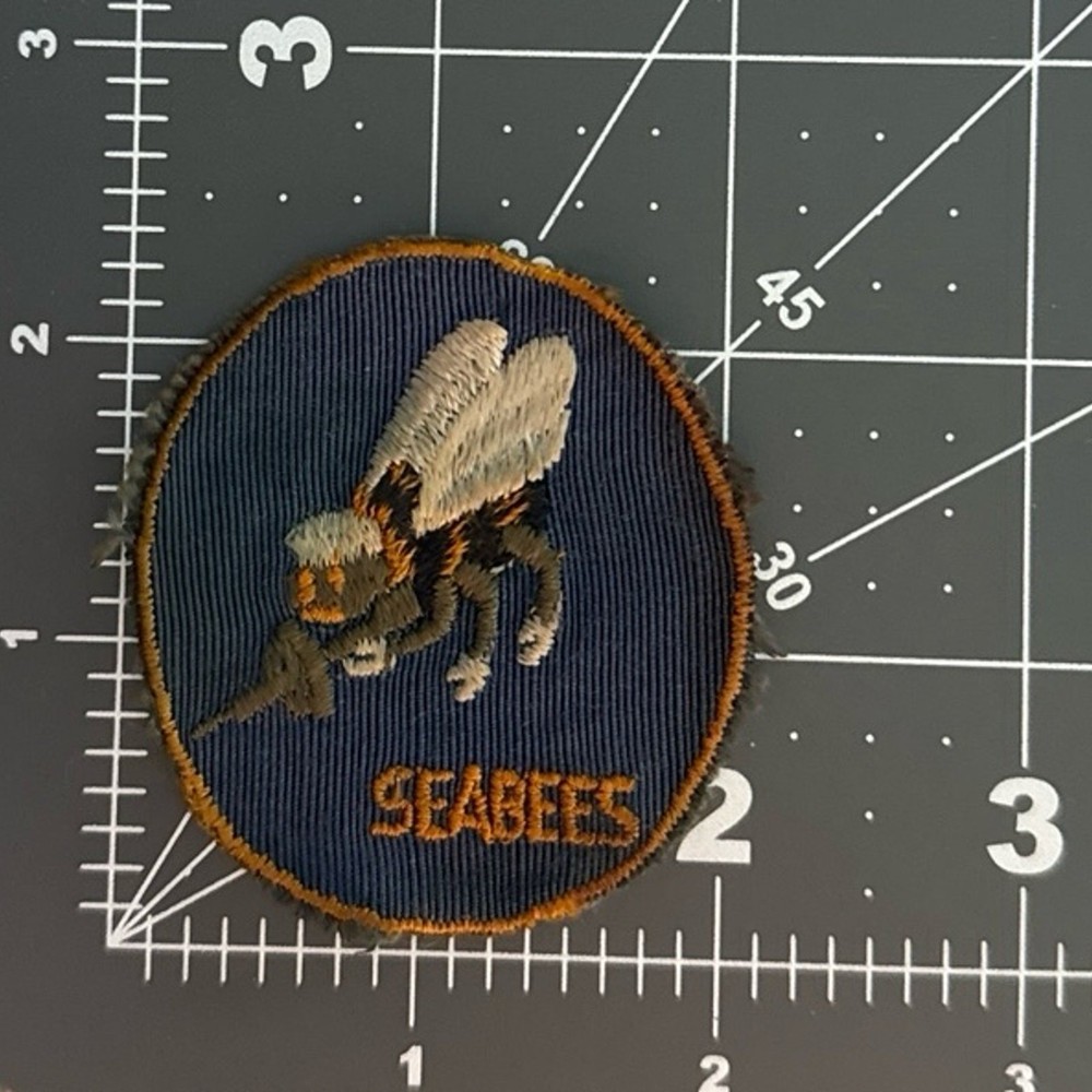 WW2 US Navy Seabees Linen Patch - #1362