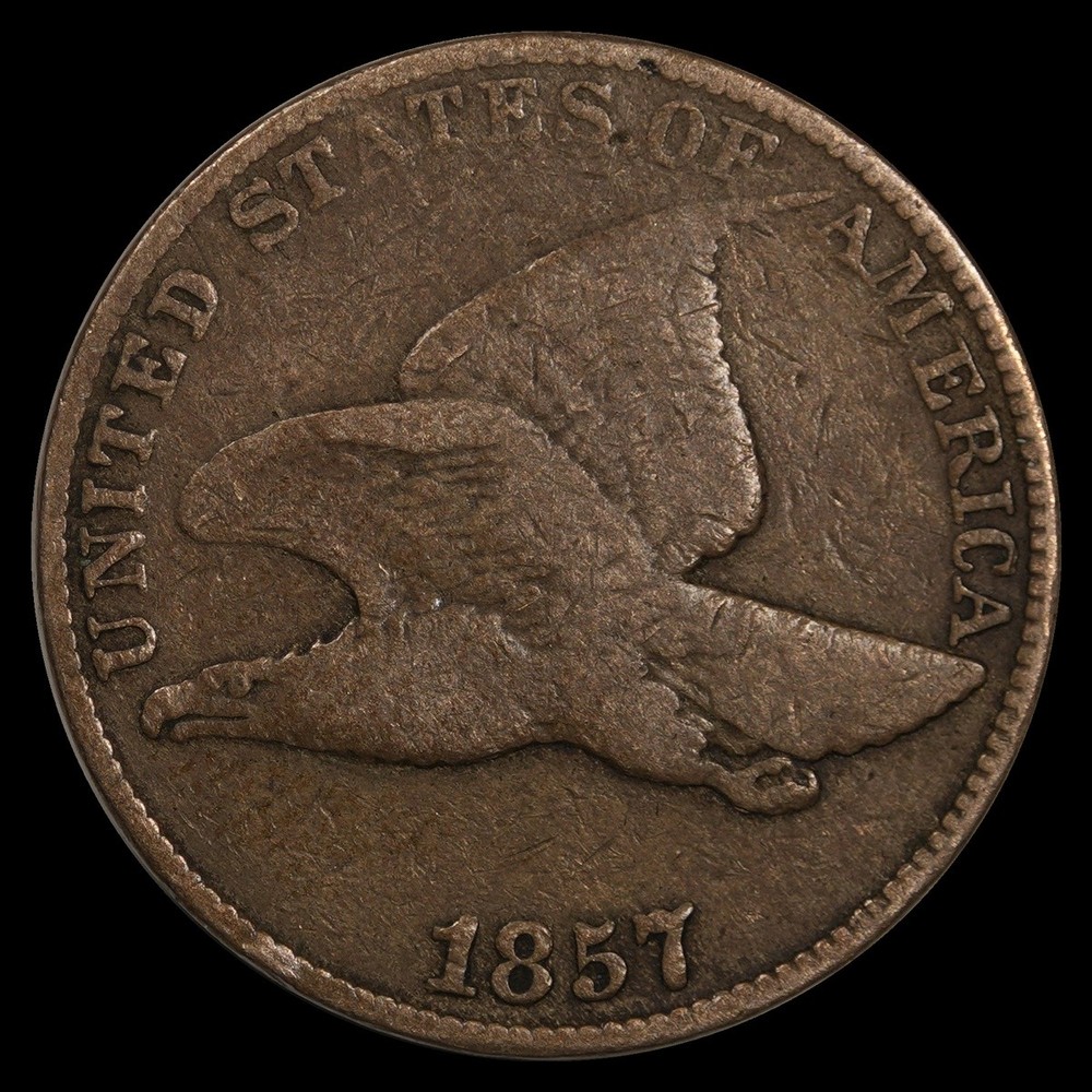 1857 1C Flying Eagle Cent Circulated Coin