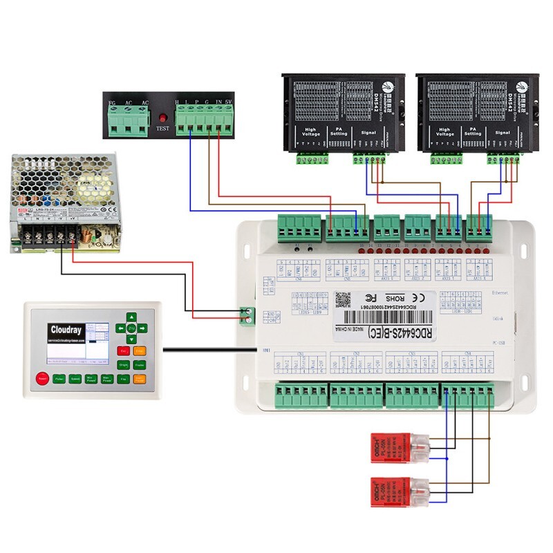 RuiDa CO2 Laser Cutting Engraving Controller RDC6442S Upgarde RDC6442G System