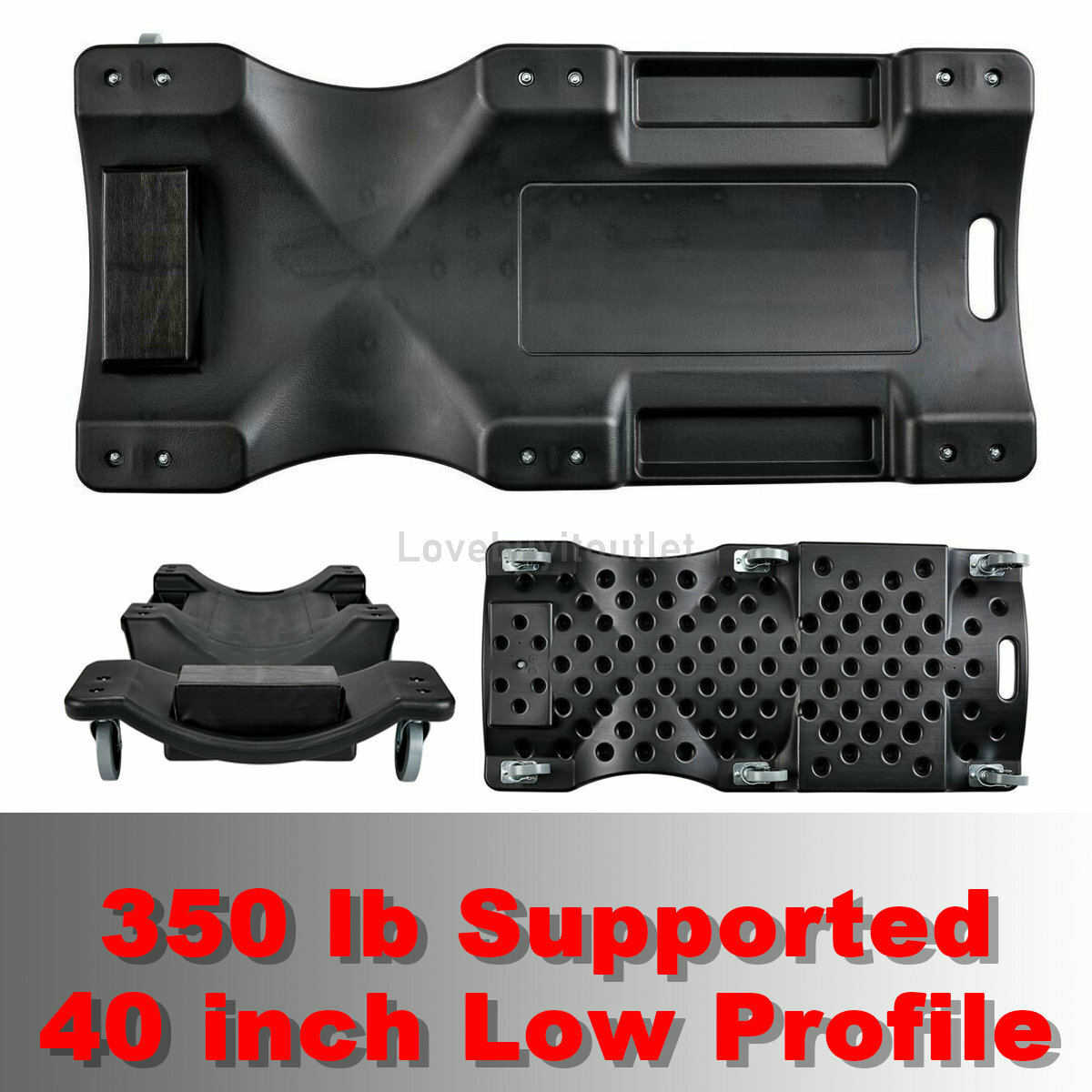 40" L x 19'' W Mechanic Car Repair Automotive Creeper Low Profile