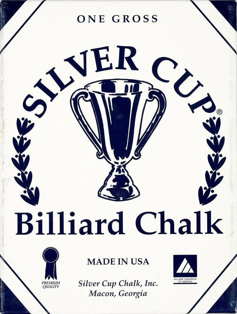 Silver Cup Billiard Chalk - 1 Gross (144 pcs.) WHITE