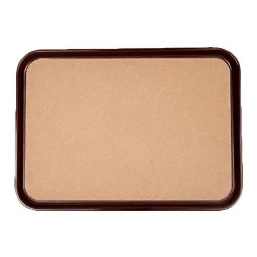 Thunder Group PLRT1612BCK 16" x 12" Plastic Rectangular Serving Tray - Black