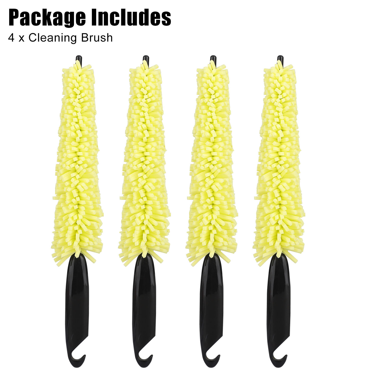 4PCS Car Detailing Cleaning Brush Tire Rim Washing Scrub Wheel Cleaner Tool Kit
