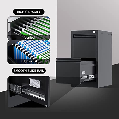 File Cabinet with Lock, Drawers