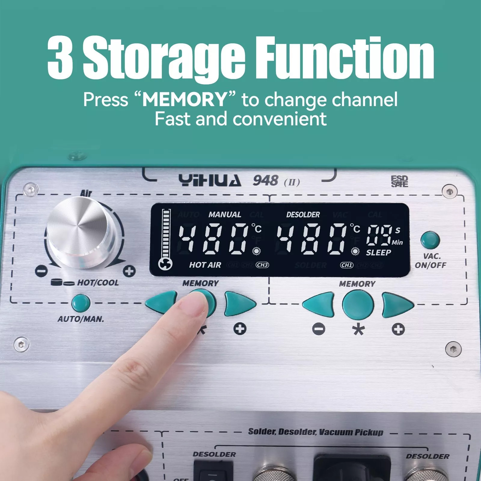 YIHUA 948-II 4-in-1 780W Hot Air Digital Display Desoldering Rework Station