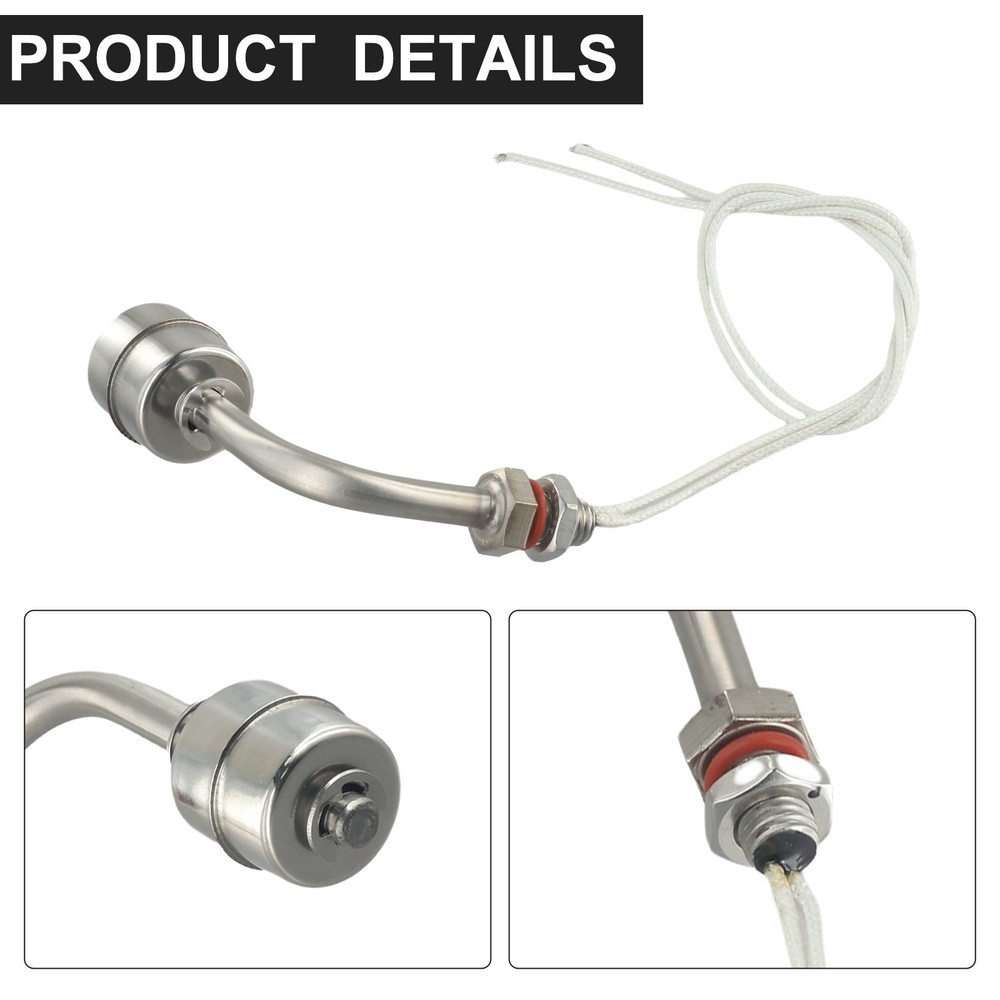 Liquid Water Level Right Angle Horizontal Float Switch Stainless Steel Pool