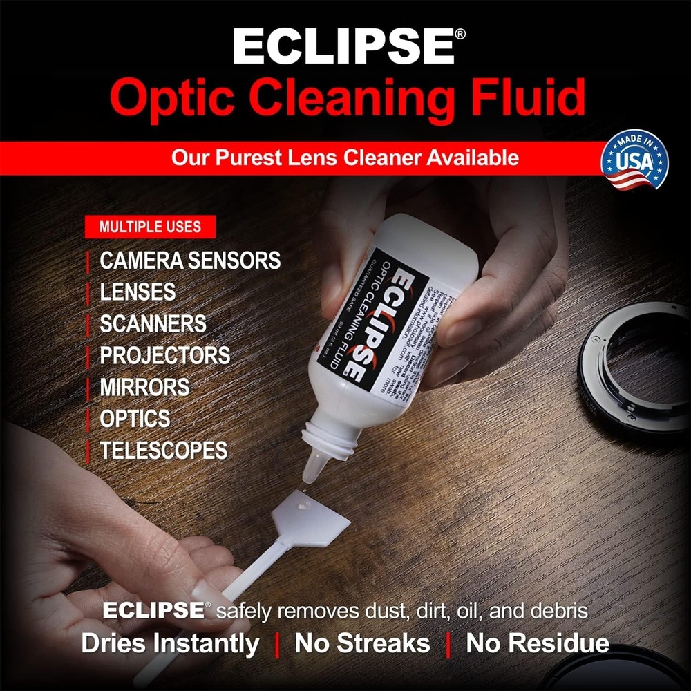 Camera Sensor Cleaning Kit with Eclipse Optic Cleaner and Travel-Friendly Pouch