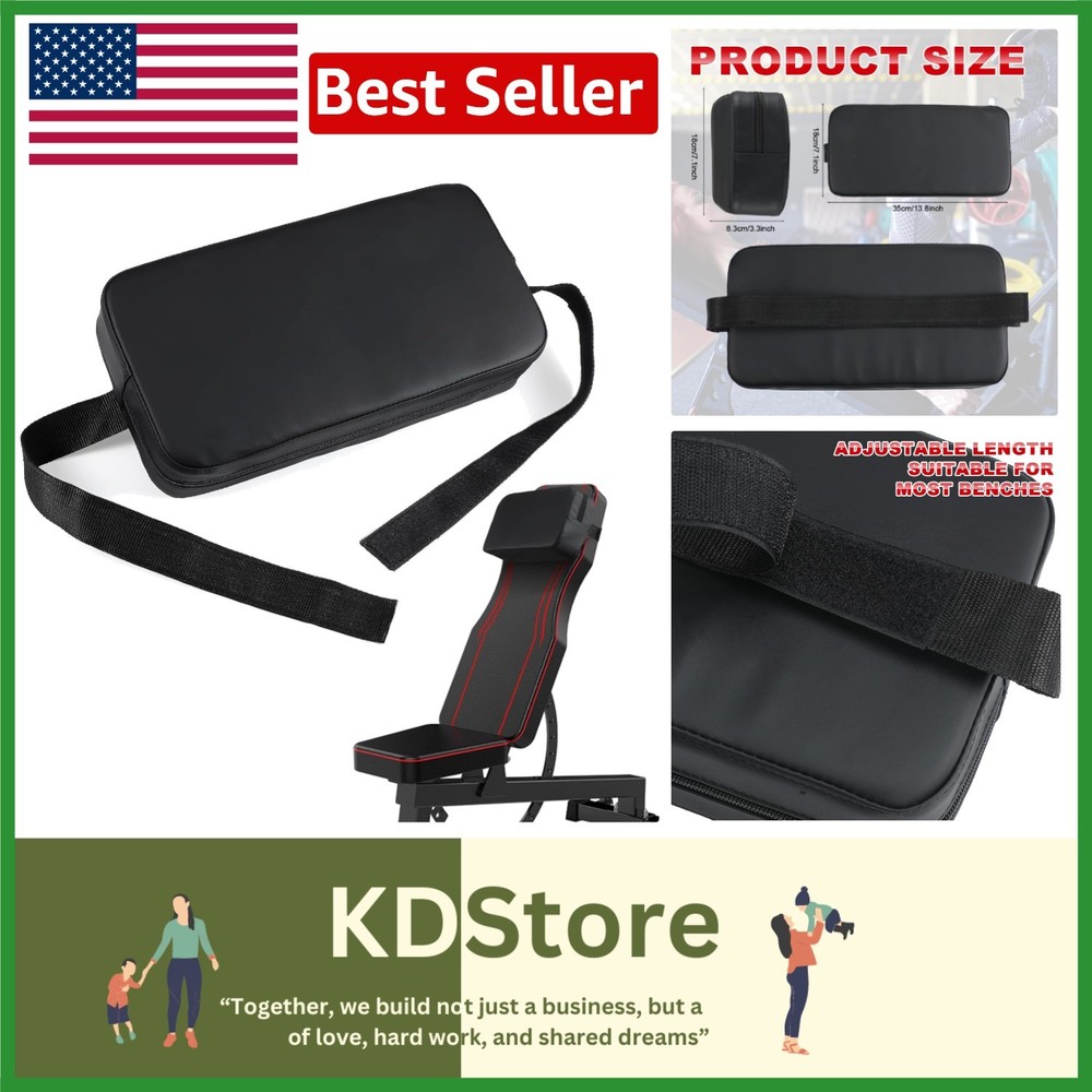 Compact PVC Leather Bench Press Pad - Enhanced Stability for Strength Training