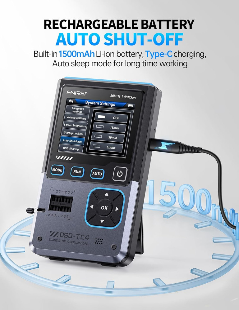 DSO-TC4 Handheld Oscilloscope, 10Mhz Bandwidth 48Msa/S Sampling Rate Transistor