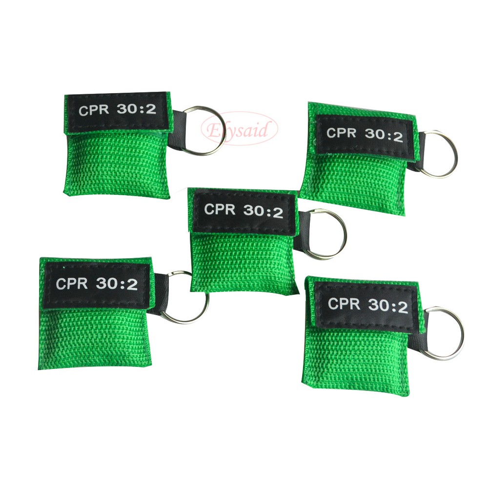 100pcs/pack One Way Valve CPR Mask CPR Face Sheild First Aid Training Keychain