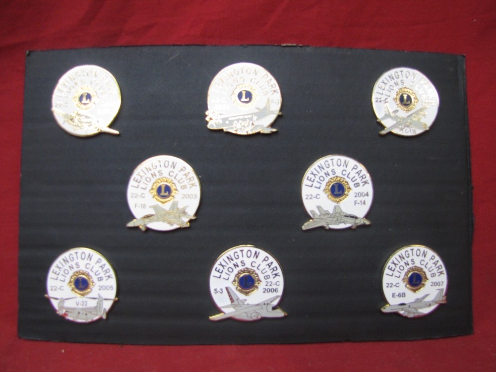 8 Assorted Enamel Naval Airplane Aviation Button Pin Pinbacks #2
