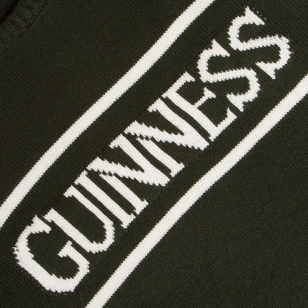 Guinness Men's Sweater Bottle Green Irish Crew Neck Knitted Pullover
