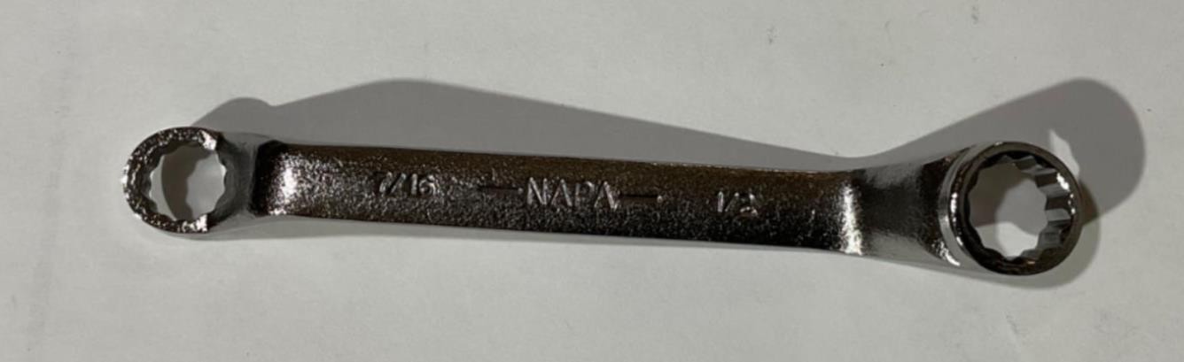 Napa offset box 7/16" x 1/2" 12pt short wrench USA NDF301