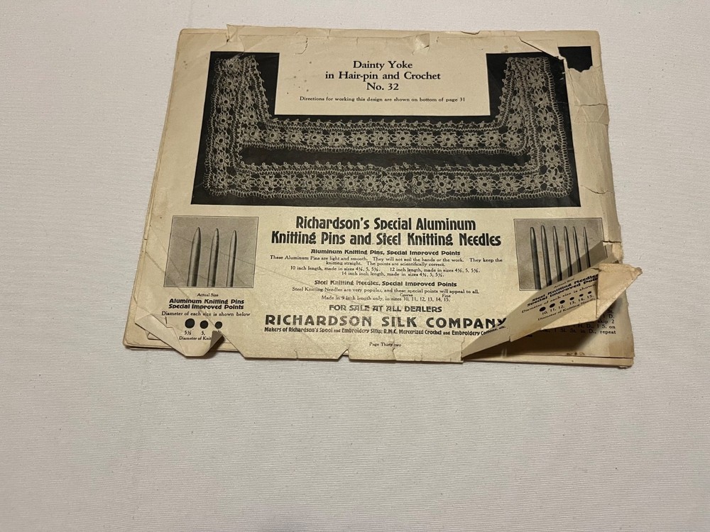 Vintage Richardson's Crocket Yokes Book