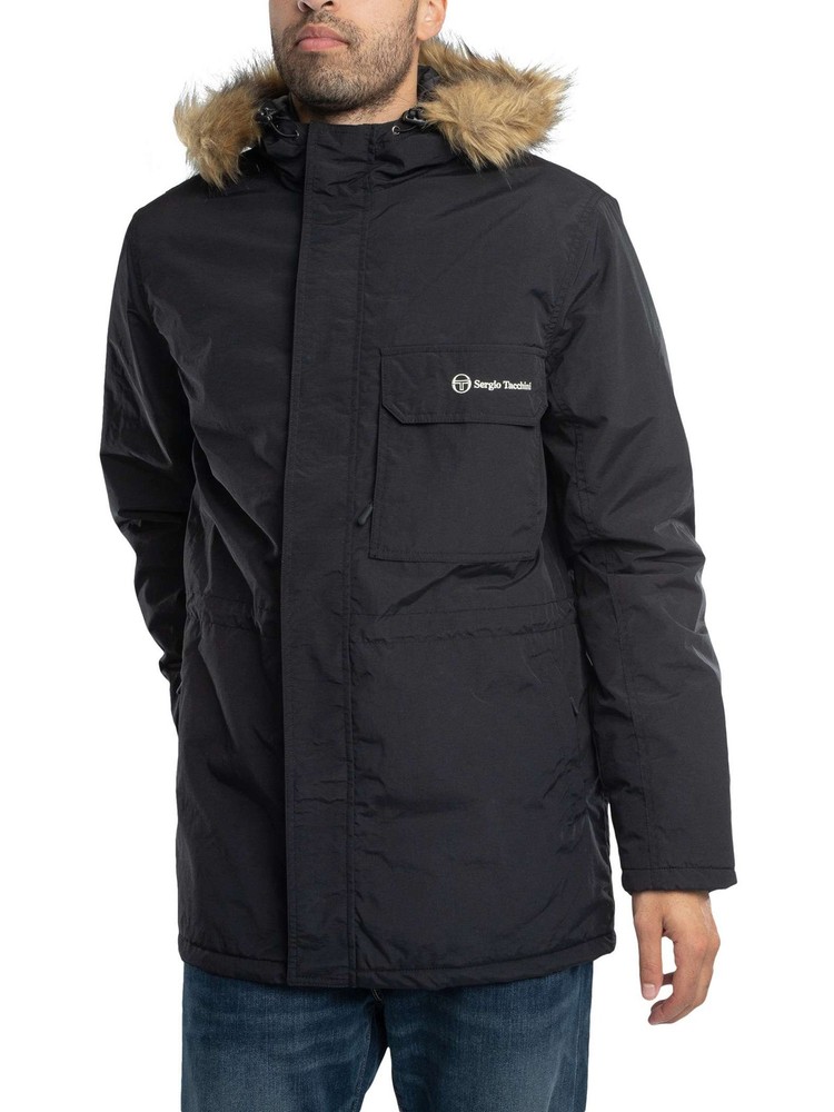 Sergio Tacchini Men's Budge Parka Jacket, Black