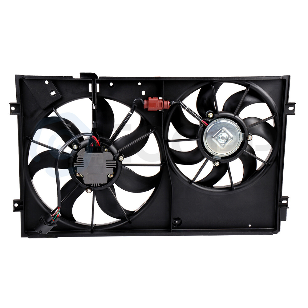 Radiator Condenser Cooling Fan Assembly For 2009 2010-2013 Volkswagen Jetta