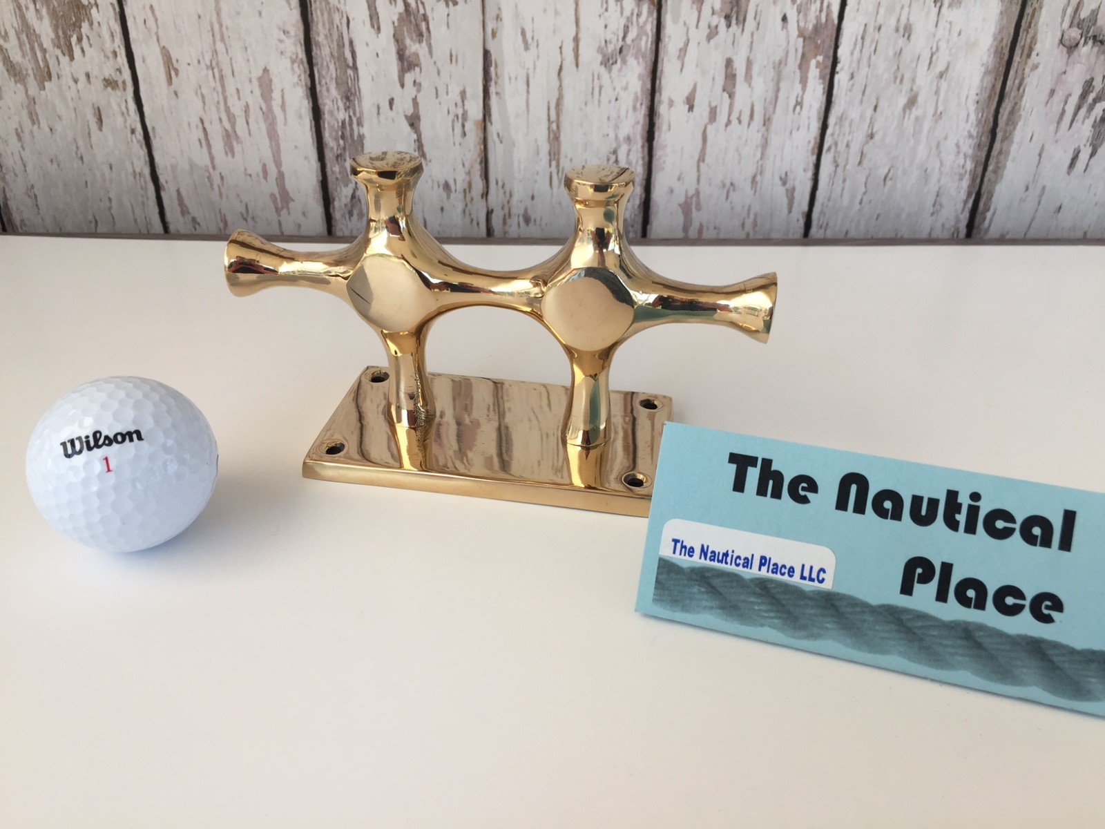 Large Brass Double Cross Bollard Cleat - Nautical Marine Boat Dock Chock -Handle