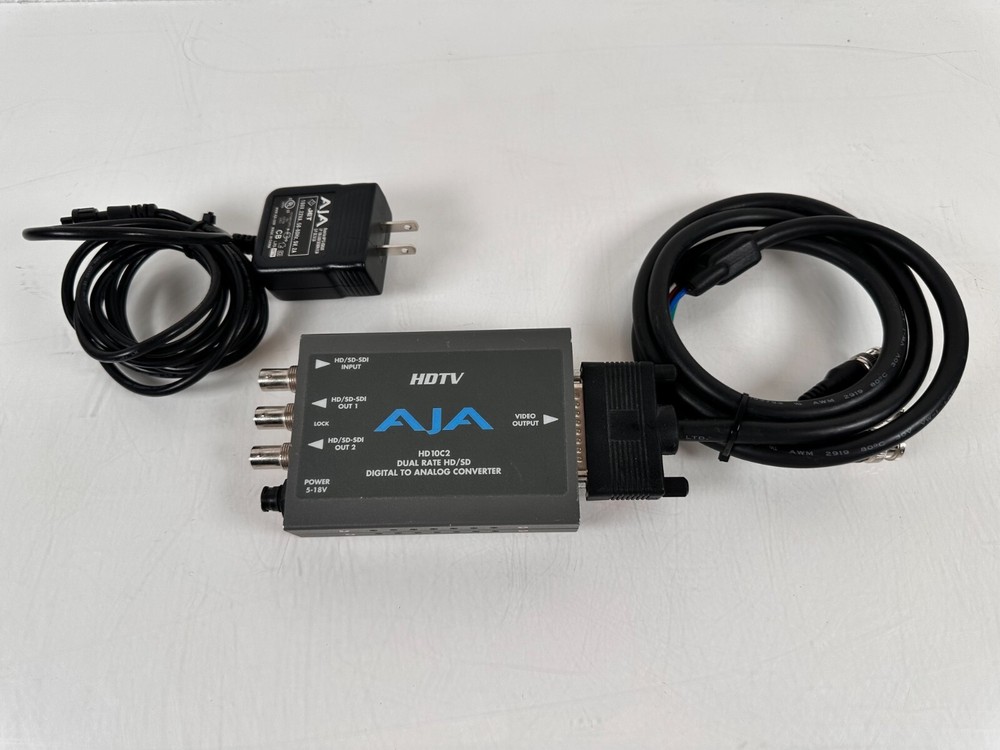 AJA D10C2 SDI To analog Components/composite.with Power Adaptor