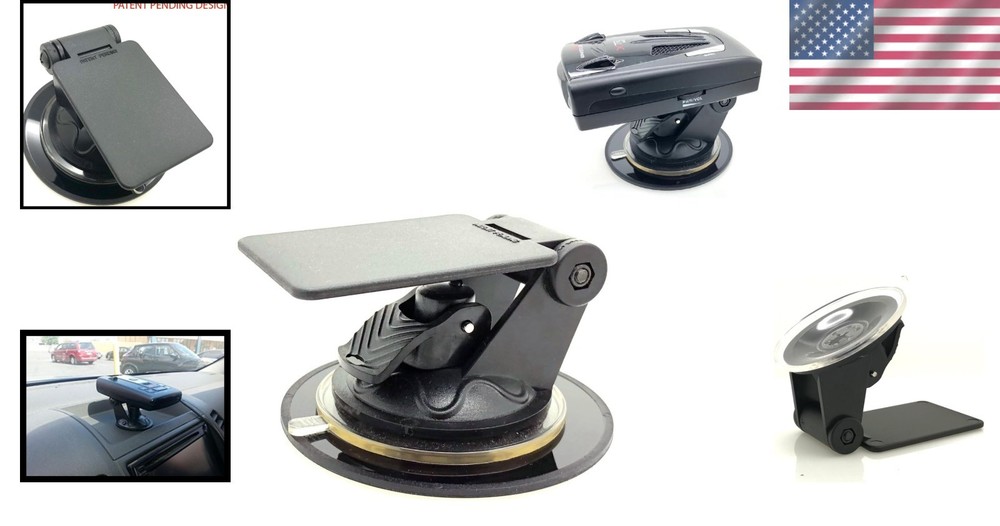 Radar Detector Mount - Universal Windshield Dashboard Suction Holder