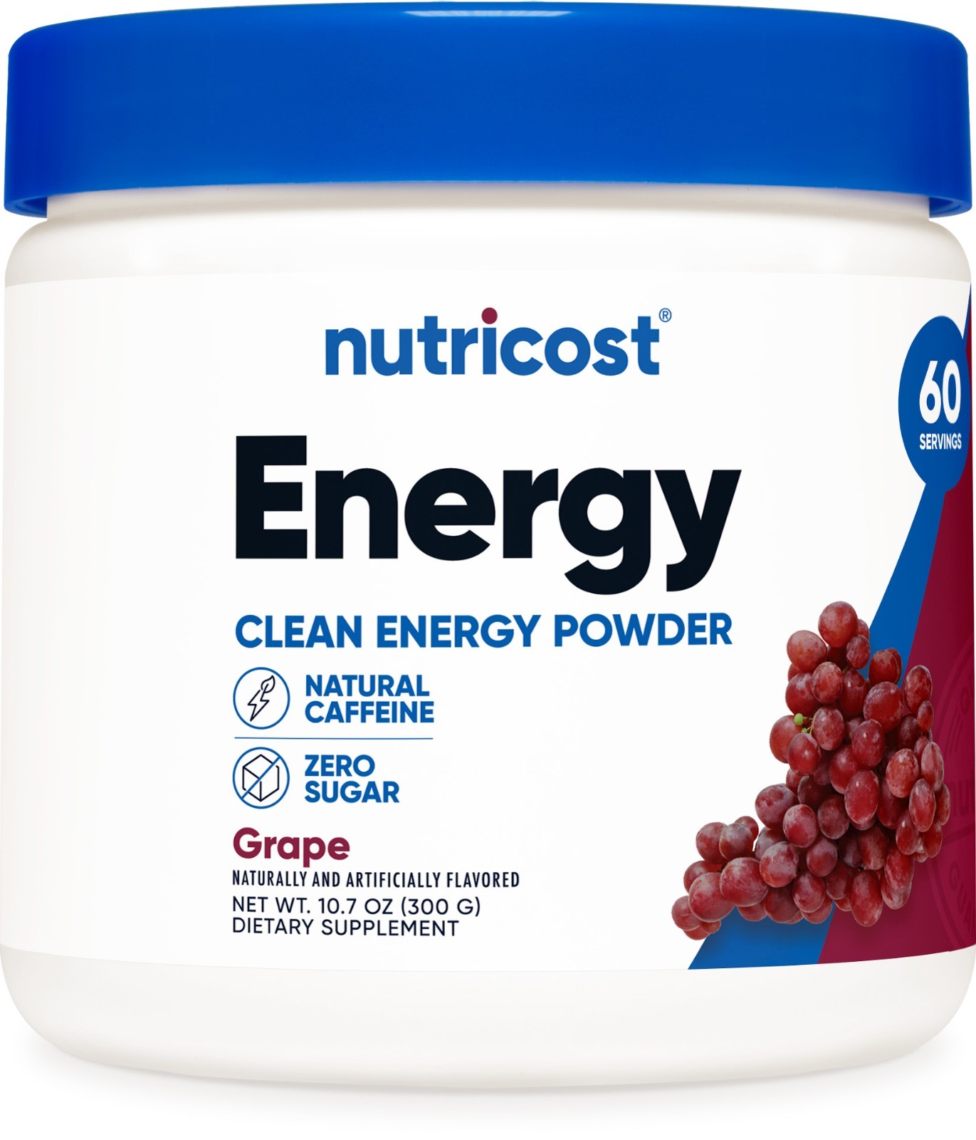 Nutricost Energy Drink Powder (Grape) (60 SERV) | Pre Workout Supplement