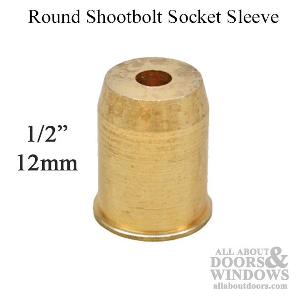 G-U Cremona Round Shootbolt Socket Sleeve D2 12mm Brass