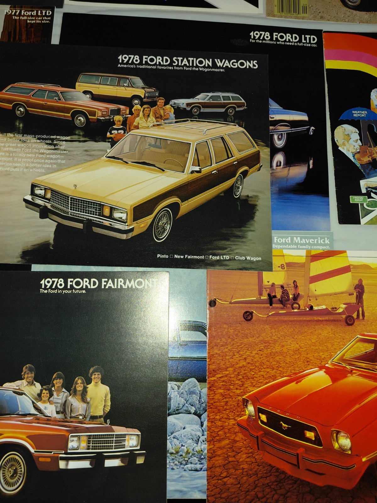 Lot Of 20 Vintage 1970s Ford Cars Brochures & Magazines Etc. New Old Stock