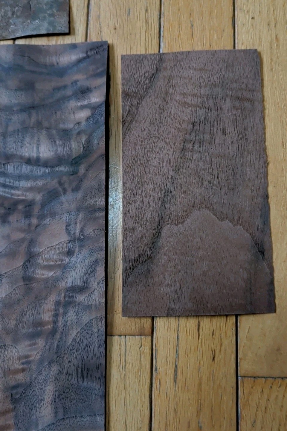 Walnut burl veneer 9 1/2" x 8 1/4" wood 1/42 raw +3 more pieces cracks buckled