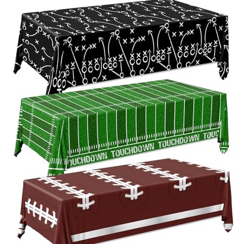 Football Party Decorations, Disposable Field Tablecloth Plastic Rectangular