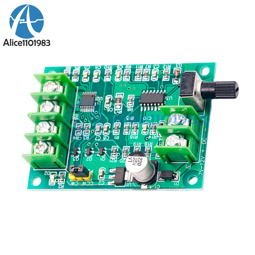 DC7-12V Brushless DC Motor Driver Controller Board W/ Voltage Current Protection