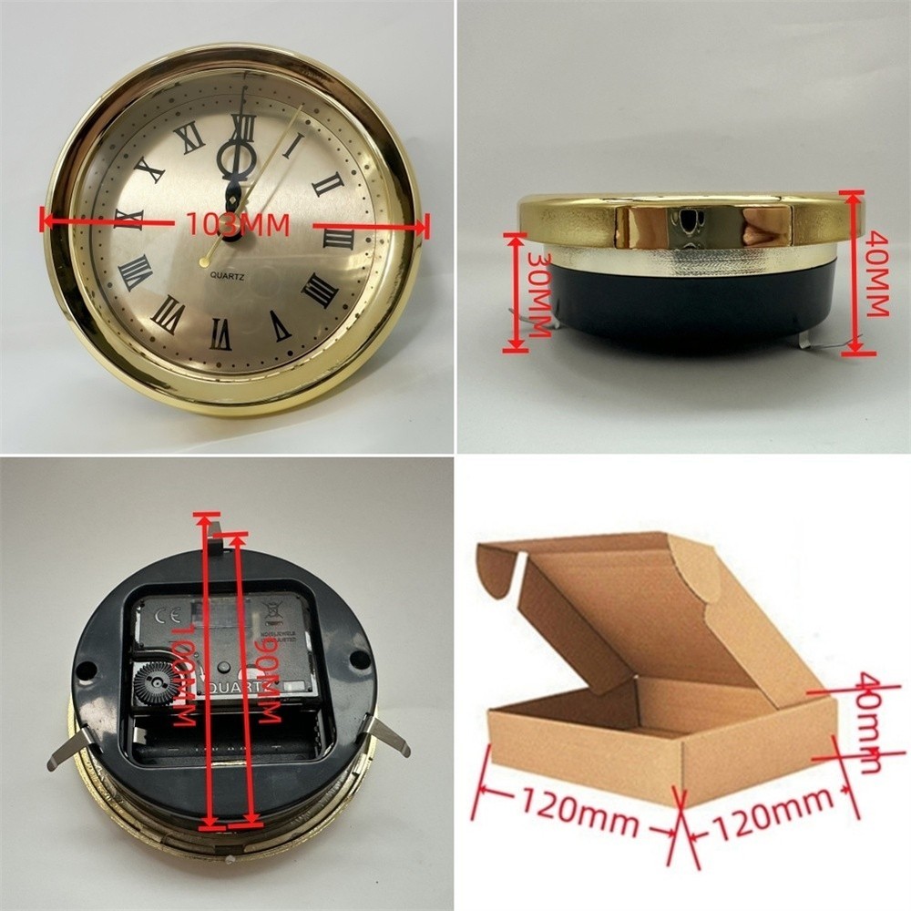 DIY Clock Movement Insert 103MM with Roman Numerals for Clock Design Solutions