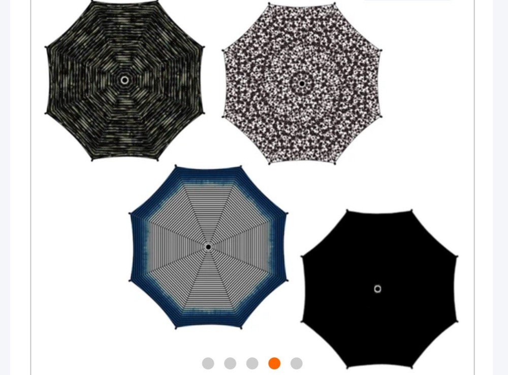 Weather Zone Men's Automatic Open Compact Folding Umbrella, Assorted Prints