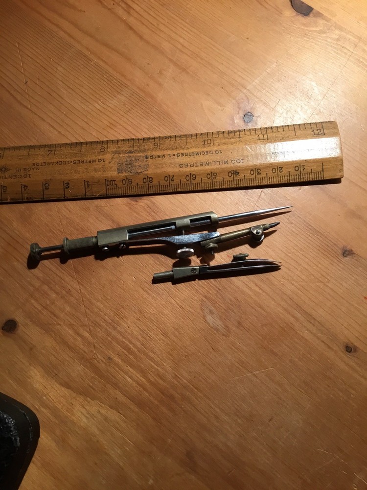 VINTAGE CASED DRAUGHTING COMPASSES