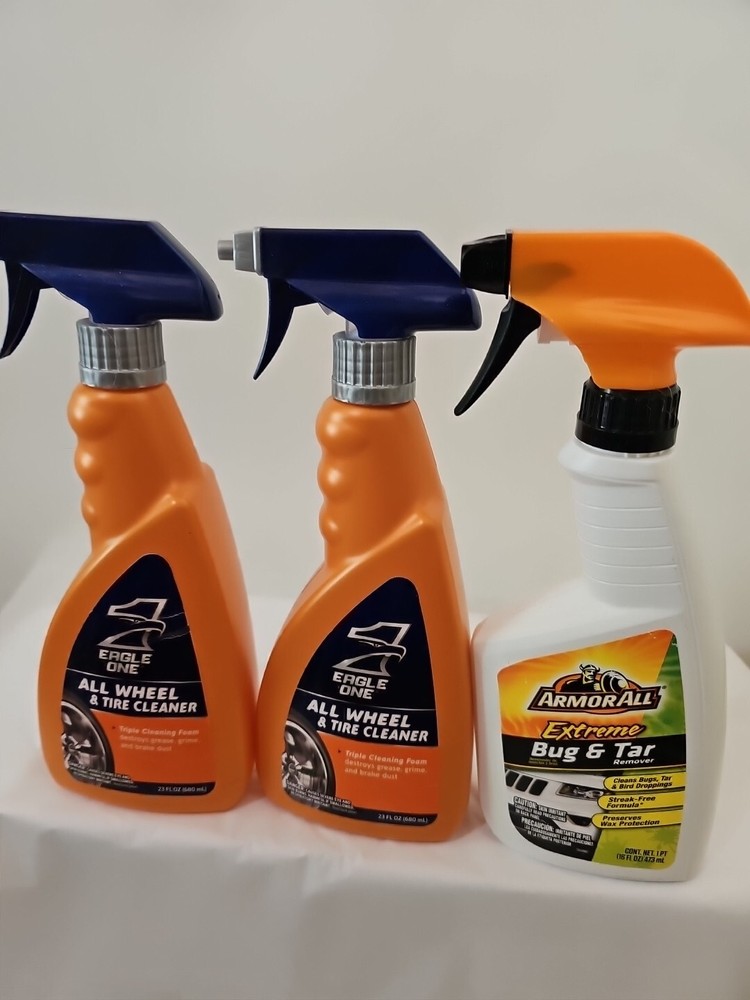 3 Pack EAGLE ONE All Wheel & Tire Foam Cleaner & Armor All Bug & Tar Remover