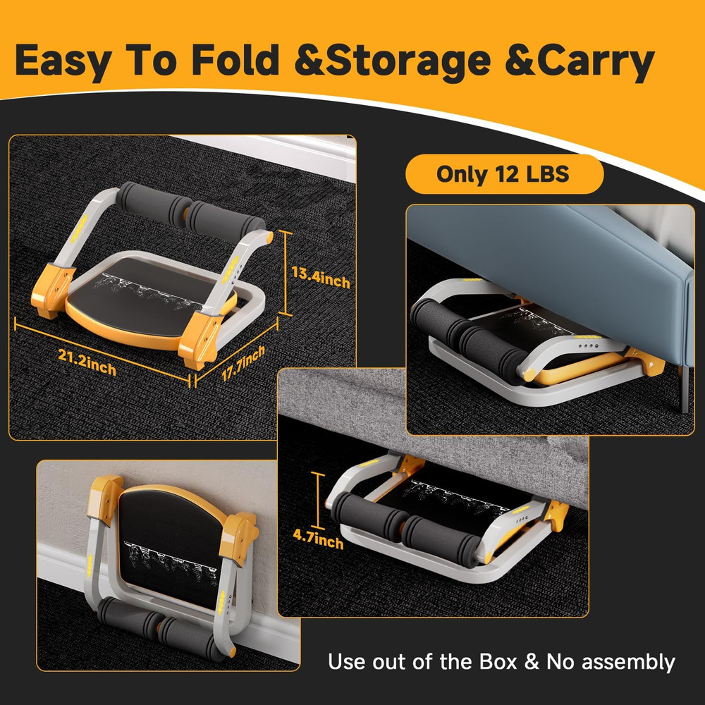 Adjustable Ab Trainer Machine for Home Workout - 350 LBS Capacity