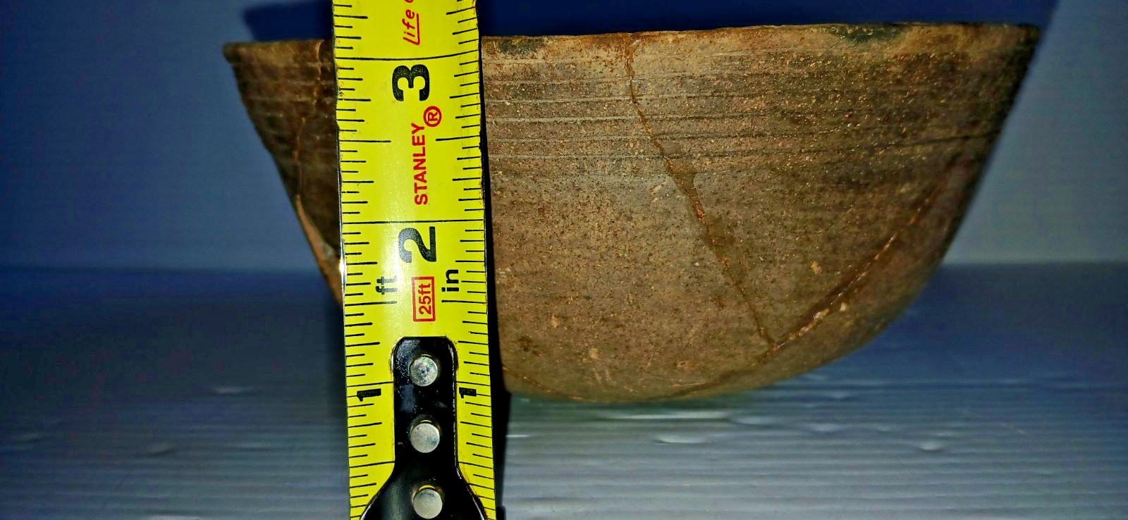 Pre-Columbian Native American Indian Mississippian Partial Pottery Bowl Artifact