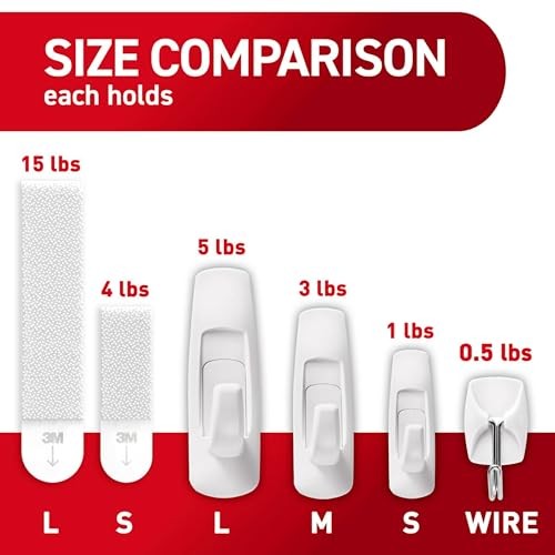 General Purpose Variety Kit, Various Sized Hooks, Wire Hooks, and Picture