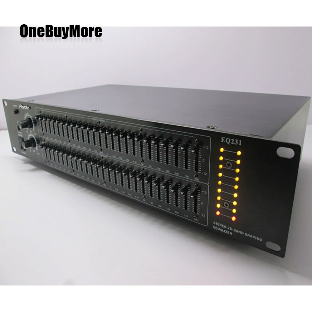 Dual 25-Band Stereo EQ Graphic Equalizer Hifi Bluetooth Equalizer 220V EQ231