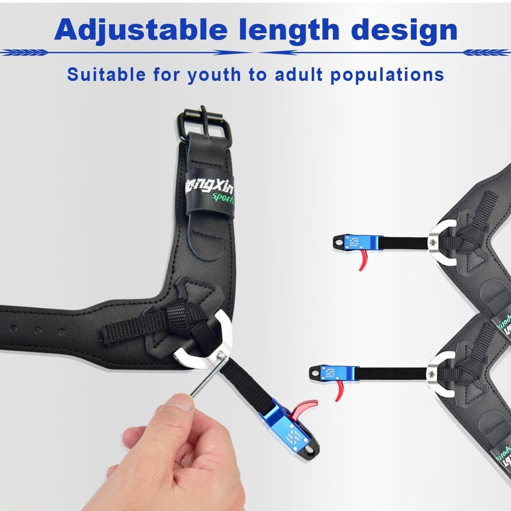 Adjustable Bow Release Aid for Compound Bows Archery Wristband Accessory