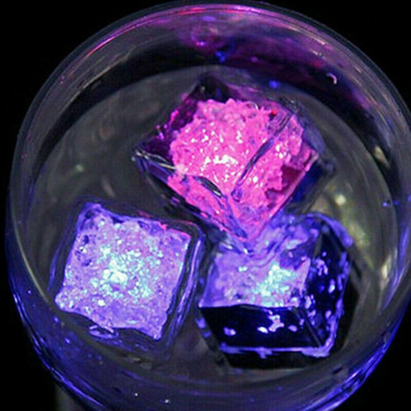 24 Light Up Ice Cube for Drinks Liquid Sensor LED Color Changing for Drinks Pond