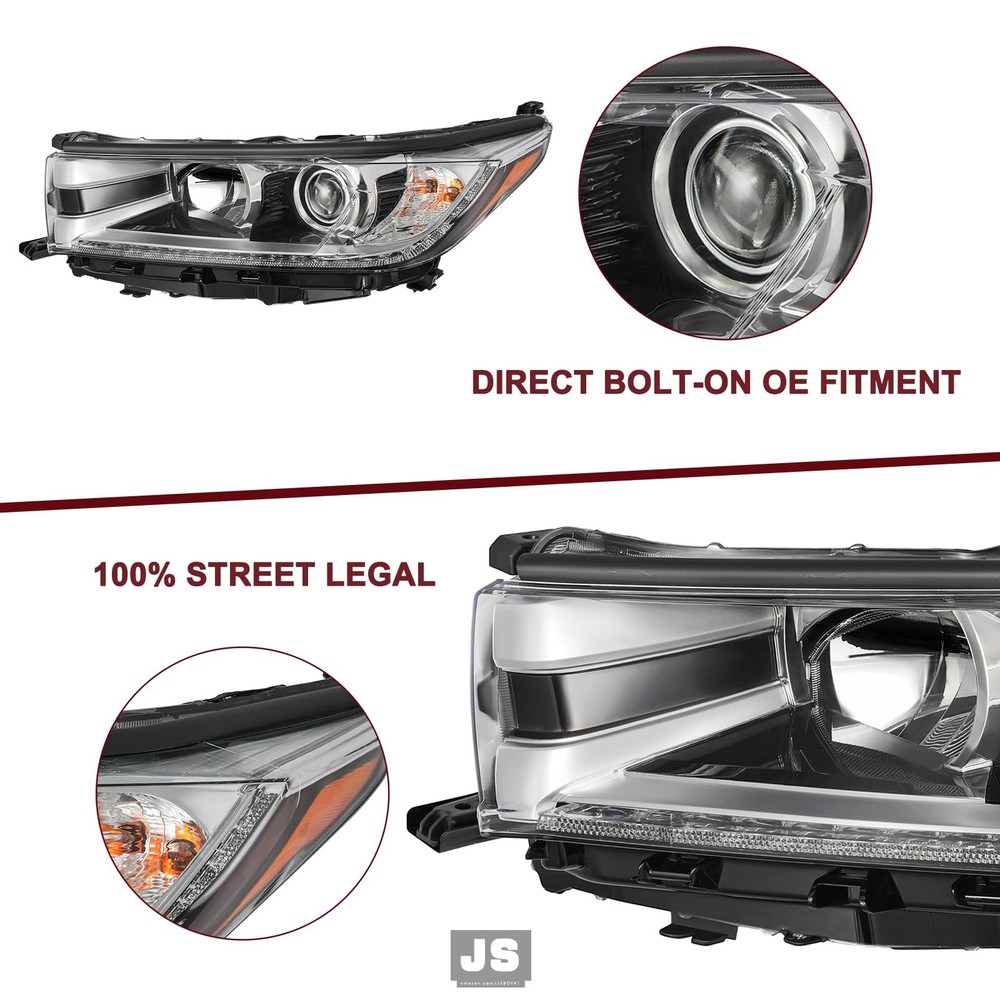 2017-2019 Toyota Highlander SE Headlight Replacement LED DRL Left Driver Side