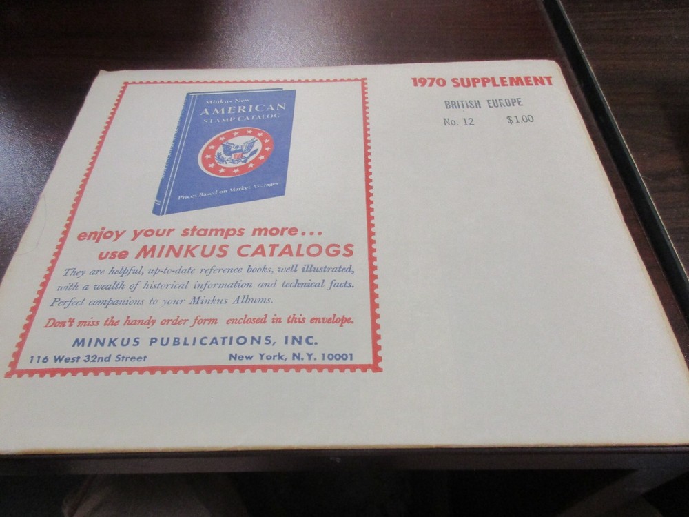 "MINKUS" 1970  SUPPLEMENT  BRITISH EUROPE  #12  W/FREE SHIPPING!!!