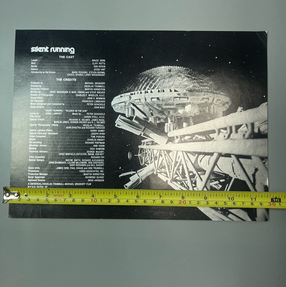 SILENT RUNNING Original 2 Sided Herald - Lobby Card - 1972