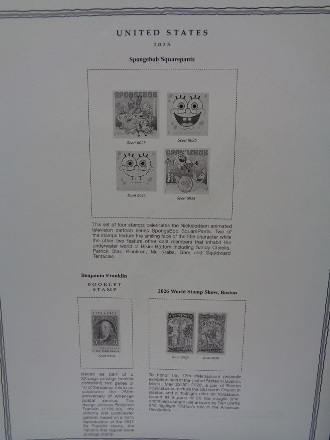 SCOTT US Minuteman 2025 stamp collection album pages supplement # 57 NEW Latest