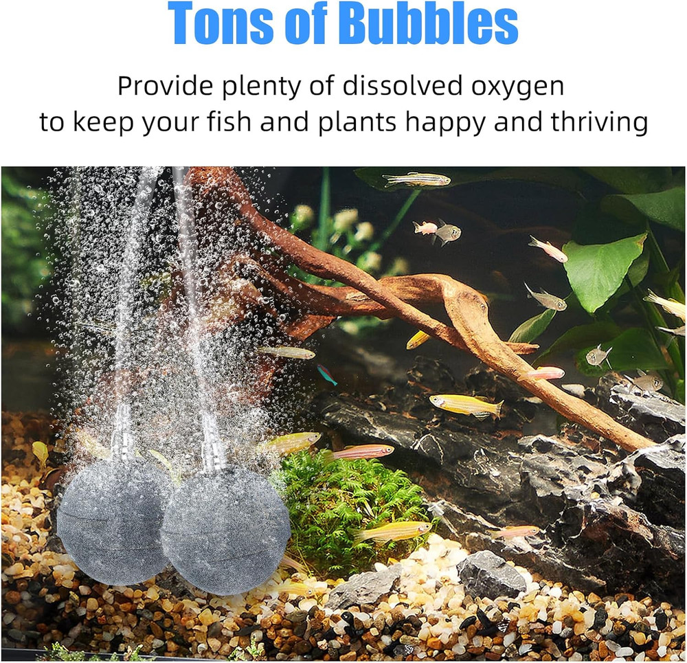 Pond Air Stone 2 Inch, Long Lasting Aerator Oxygen Diffuser, Air Pump Accessorie