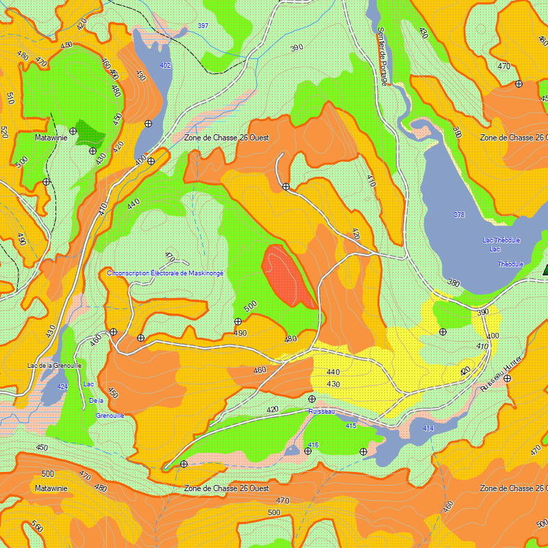 TrakMaps Hunting Quebec - Moose | Garmin GPS Map