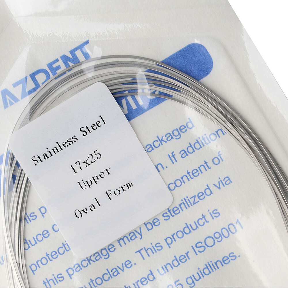 AZDENT Dental Orthodontic Stainless Steel Rectangular Arch Wires Ovoid Form All