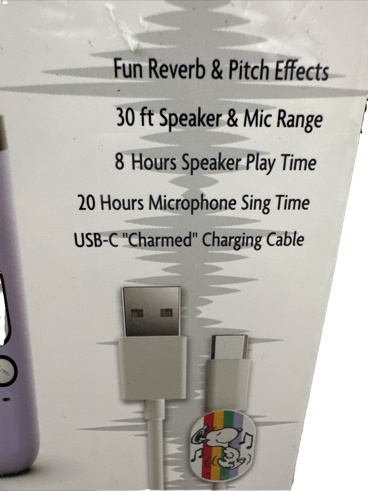 Peanuts Snoopy Wireless Speaker & Karaoke Microphone Set