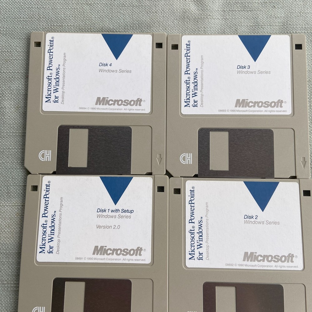 Vintage Software Microsoft Word Excel Powerpoint Windows 3.1 3.11 NT 4.0 Network